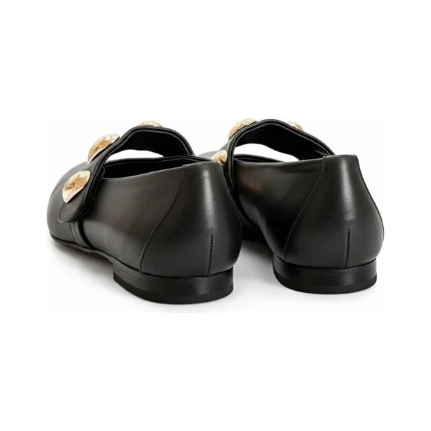 Ne&Ve Shoes Süet Gold Aksesuar Detaylı Lastikli Kadın Şık ve Rahat Babet görsel 4