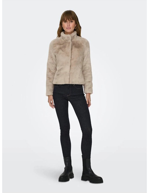 Only Onlnewvıda Faux Fur Jacket cc Otw Siyah görsel 8