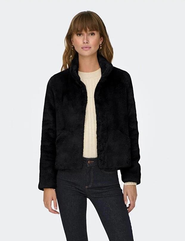 Only Onlnewvıda Faux Fur Jacket cc Otw Siyah