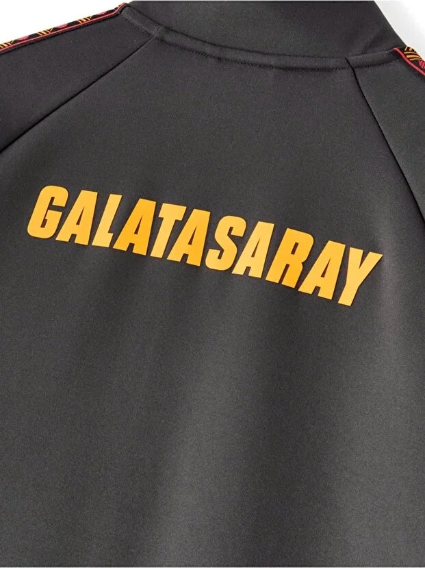 GS Galatasaray Unisex Spor Ceket Taraftar Dik Yaka Tam Fermuarlı Cepli Uzun Kollu Eşofman Üstü 78685319 görsel 3