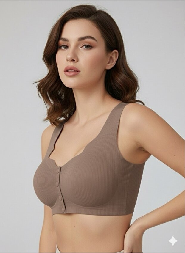 Sweet Sauna Lazer Kesim Önü Düğmeli Dikişsiz Görünmez Agraflı Çıkarılabilir Pedli Askılı Hayalet Bralet Sütyen görsel 5