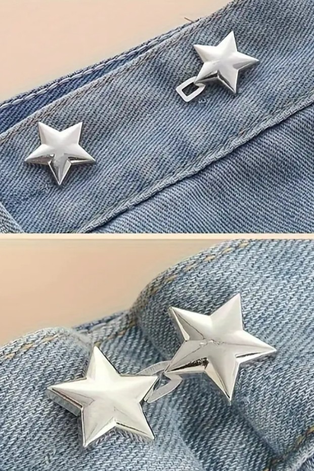 Gucso Pantolon Beli Daraltma Aparatı, Kemer, Gümüş Renk Yıldız Model, Yıldız, Gümüş Renk, Yıldız Model Kemer görsel 3
