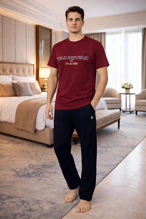 Polo Republica & CO Polo Republica Kısa Kol Erkek Pijama Takım 3402