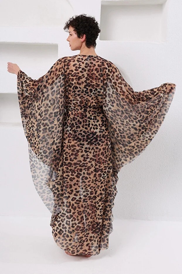 Lapieno Yarasa Kol Kaftan Pareo 64805 ( Bikini Takım Dahil Değildir ) görsel 5