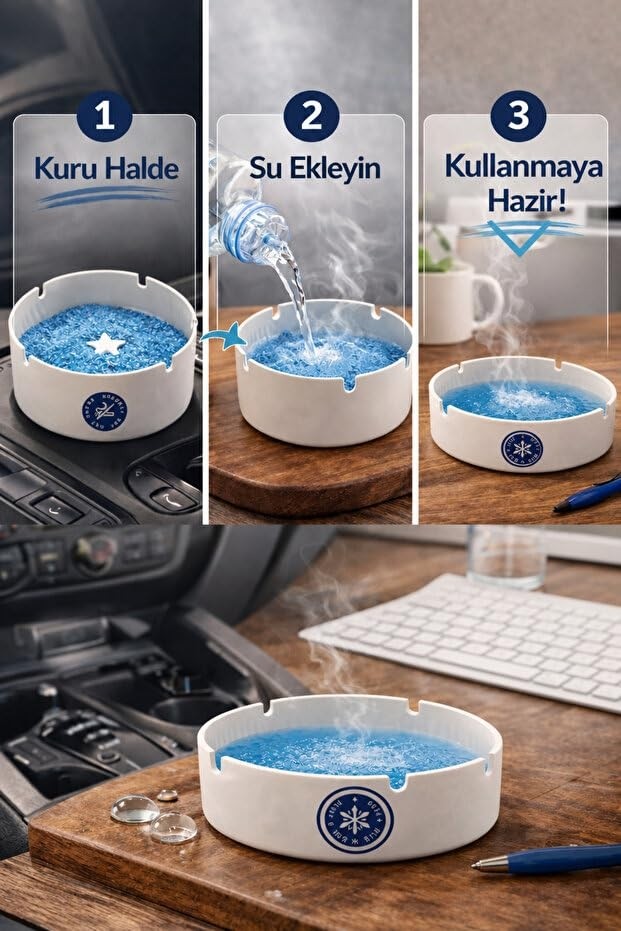 1001 Tek Kullanımlık Jel Küllük Seti, 25 Adet, Yuvarlak, Kokusuz, Ofis Kafe Ev Için Taşınabilir Pr görsel 4