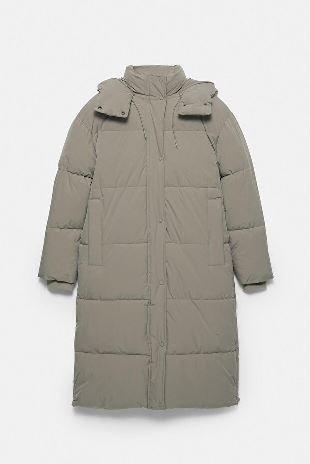 Allbucks Pull & Bear, Uzun Su Itici Şişme Kaban ABPNB00010 görsel 6