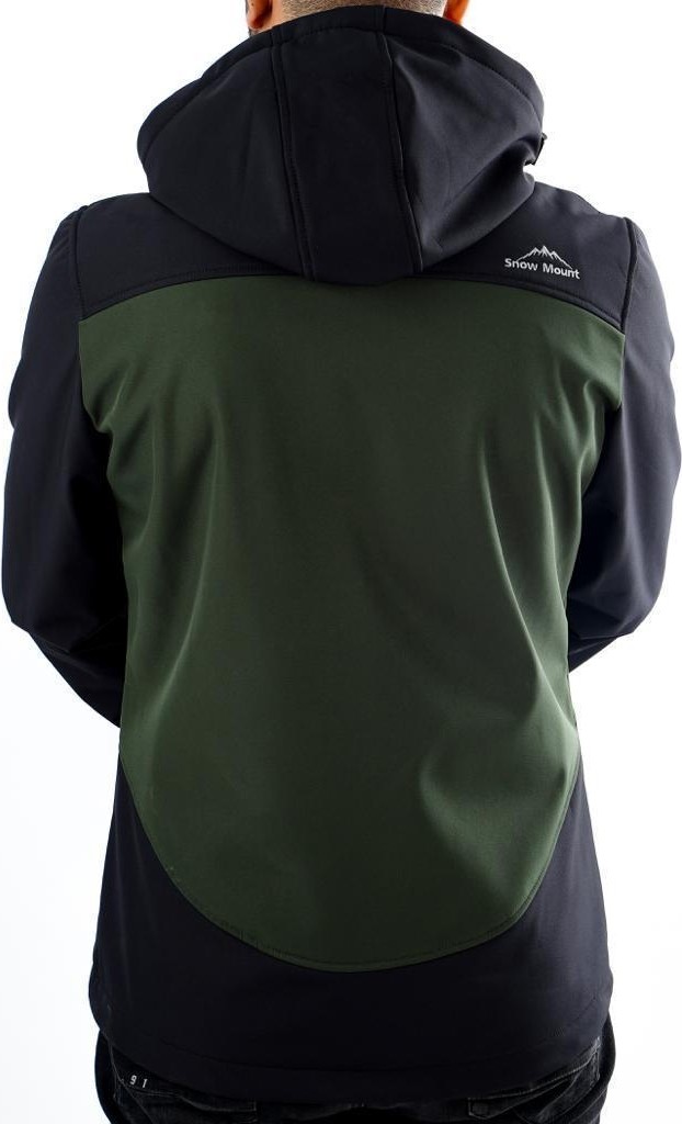 Snowmount Siyah Haki Trail Softshell Su İtici Rüzgar Geçirmez Mont Ceket görsel 3