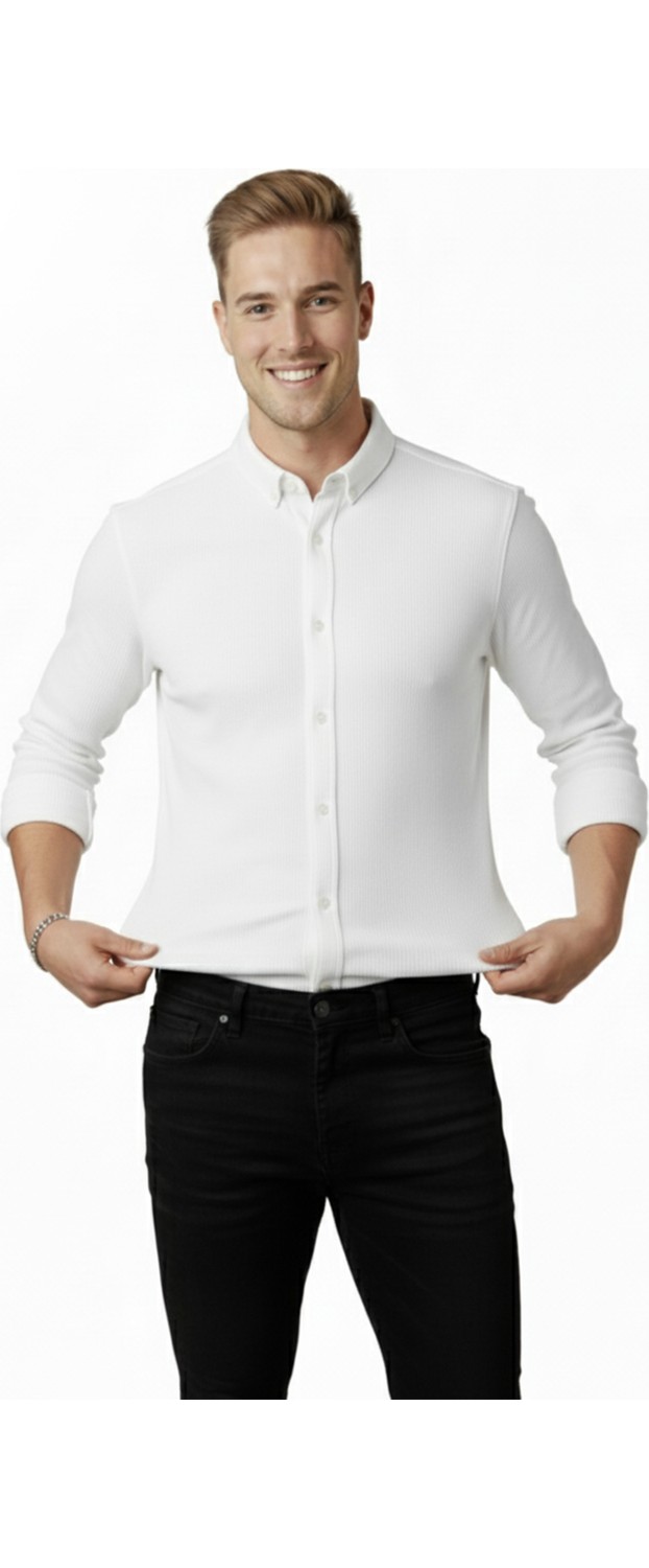 Deepsea Erkek Siyah Likralı Kumaşı Fitilli Slim Fit Uzun Kollu Gömlek 2500805 görsel 7