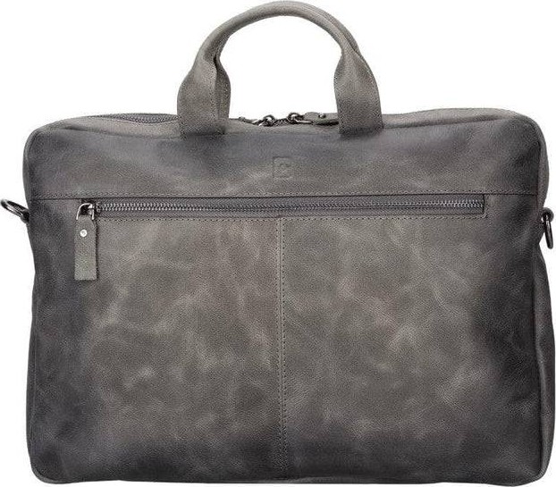 BloominBag Bloom Urban Shield 13"-14" Ash Gray Deri Laptop / Macbook Çantası görsel 3
