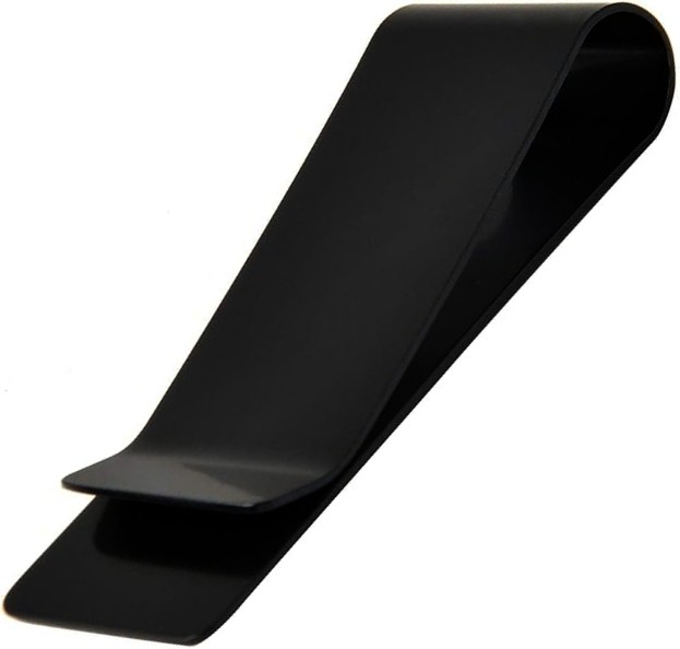 SPELT Metal Kağıt Para Tokası Kart Tutucu Klips Cüzdan Ataş Siyah 50 mm x 14 mm