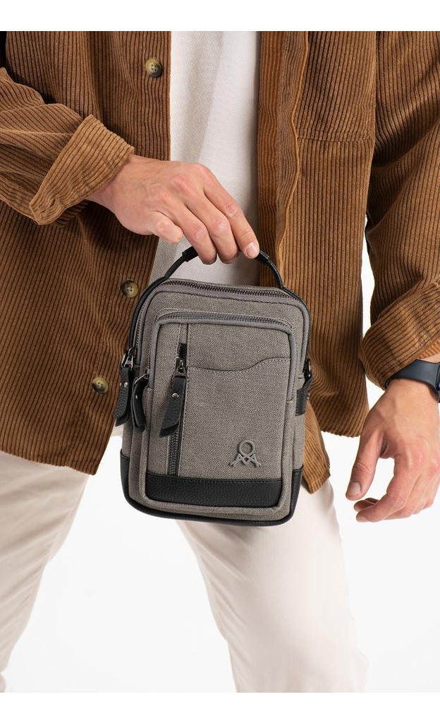 Baginn Kanvas Kumaş Erkek Postacı Çanta Omuz Çantası 20*12 cm Çapraz Askılı Omuz Çantası Mega Çanta görsel 4