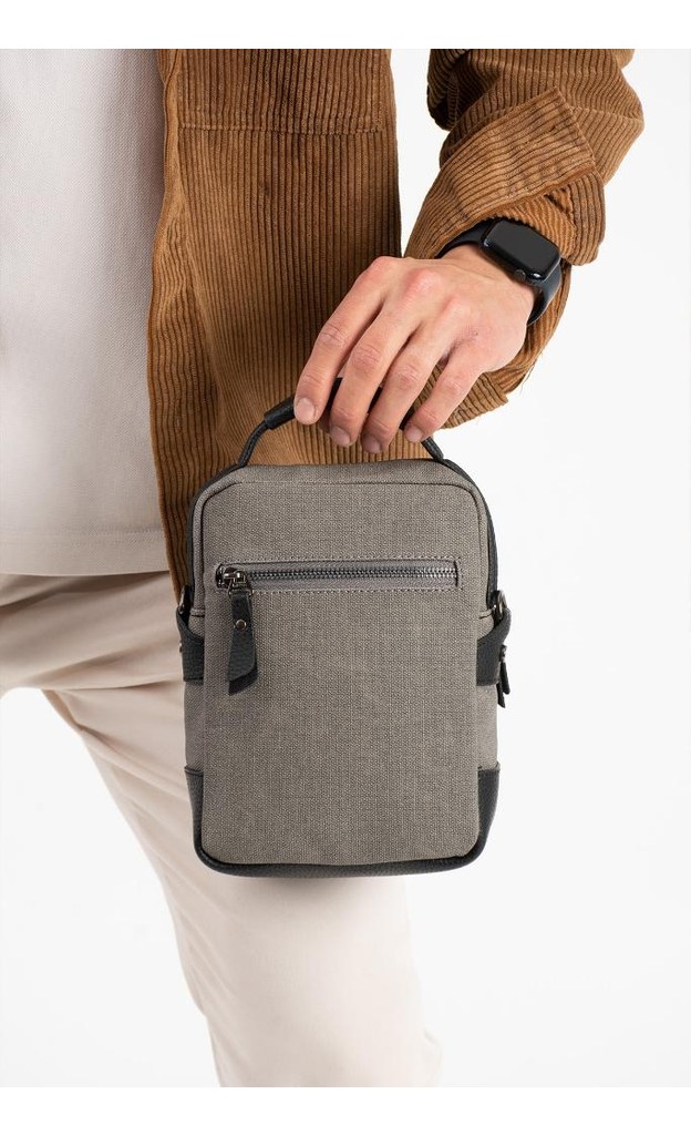Baginn Kanvas Kumaş Erkek Postacı Çanta Omuz Çantası 20*12 cm Çapraz Askılı Omuz Çantası Mega Çanta görsel 5