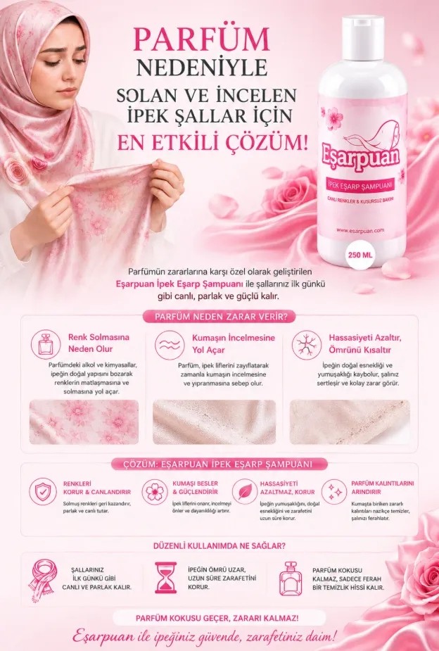 Eşarpuan İpek Şal Eşarp Şampuanı- Anında Leke Çıkaran Solüsyon- 250 ML görsel 5