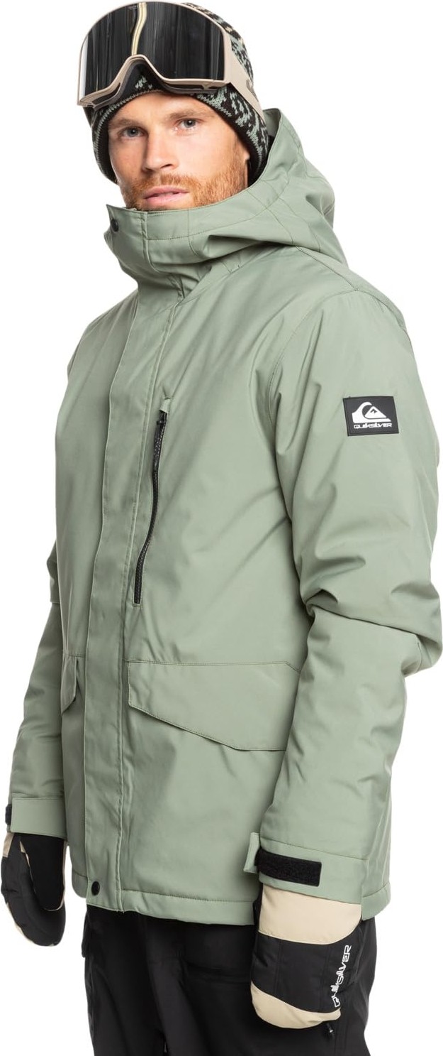 Aesco Quiksilver Mission Solid Jk Erkek Montu, Sea Spray, L görsel 4