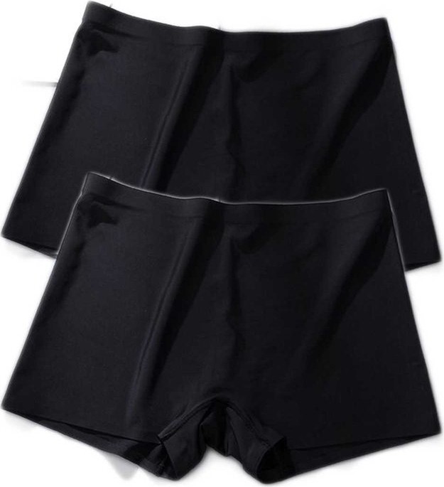 Adalı Store 2 Adet Kadın Dikişsiz Görünmez Iz Yapmaz Mini Şort Boxer Siyah görsel 2