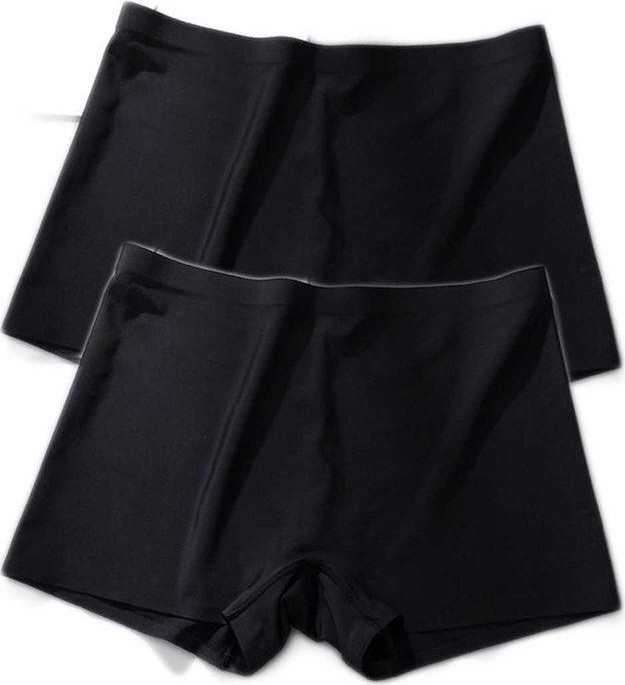 Kuzgun Ticaret 2 Adet Kadın Dikişsiz Görünmez Iz Yapmaz Mini Şort Boxer Siyah görsel 2