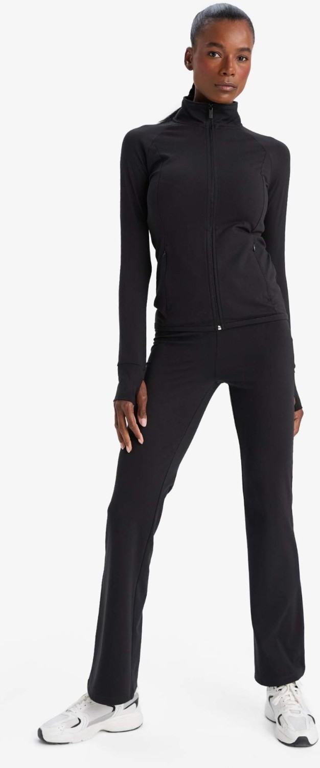 DeFacto Airtech Flare Fit Toparlayıcı Yüksek Bel İspanyol Paça Soft Touch Sporcu Pantolon B3988AX25AU görsel 3