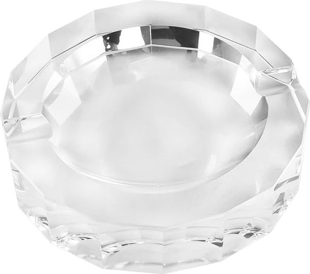 Cyrstal Ashtray Transparent Gümüş Tek Ebat BA2056 057 C1