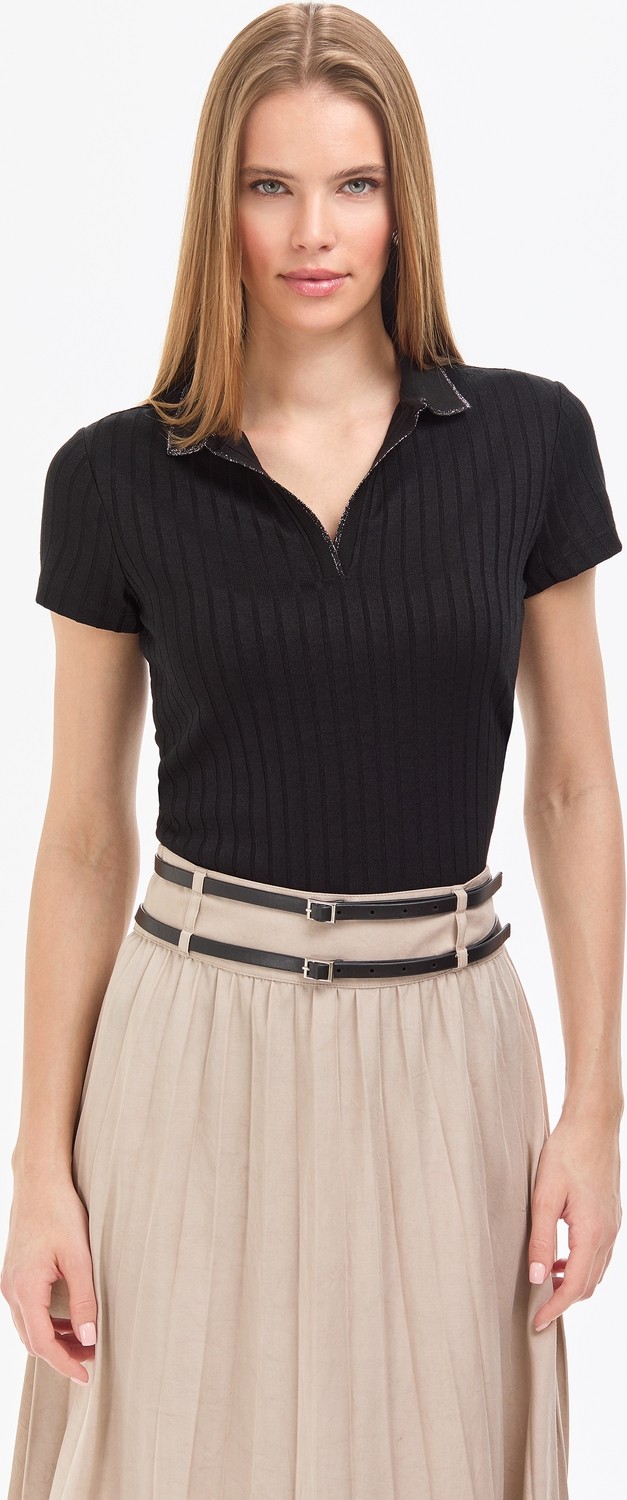 Pierre Cardin Kadın Ekru Slim Fit Basic Tişört 50320697-VR019
