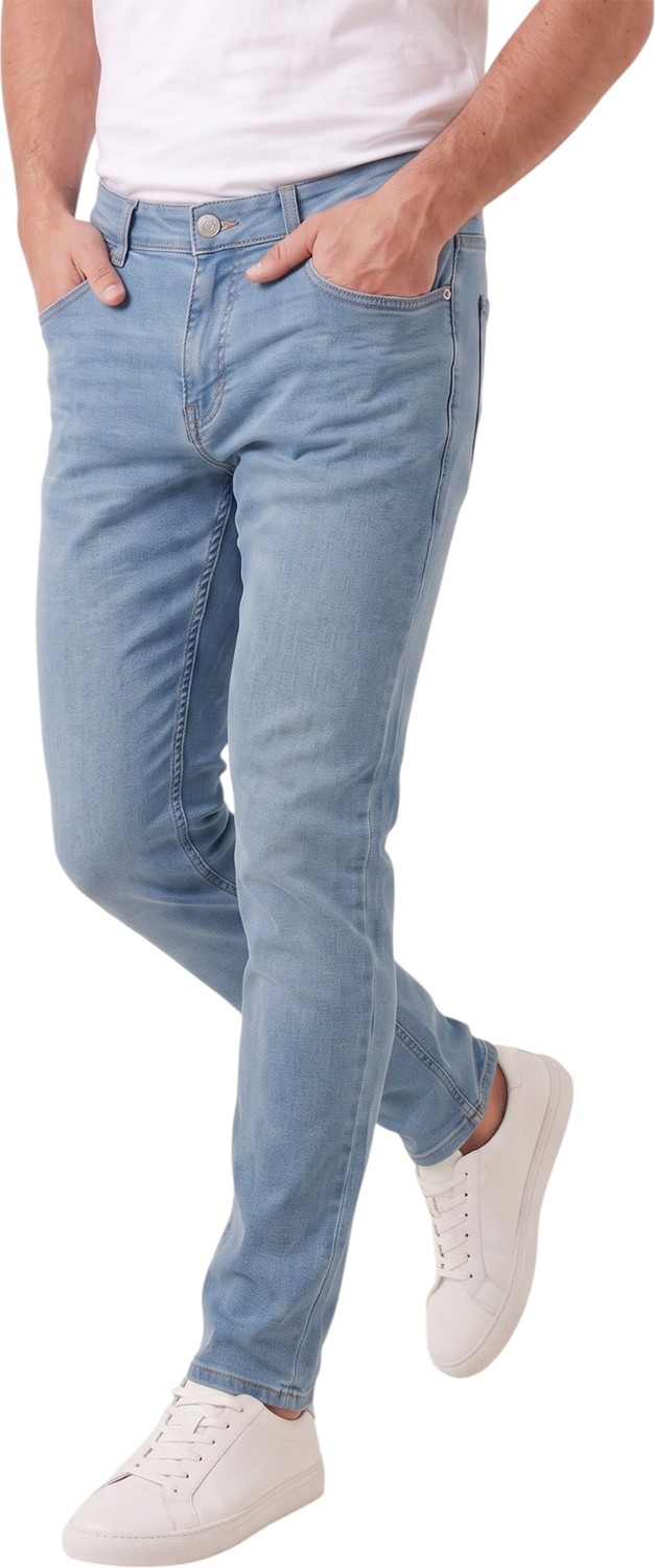 RizzUP Erkek Slim Fit Dar Kesim Likralı Mavi Kot Pantolon, Dar Paça Pamuklu Esnek Jean 2608304