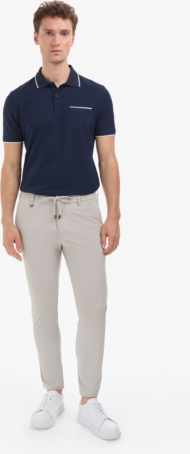 Pierre Cardin Gri Ex. Slim Fit Beli Kordonlu Klasik Jogger Pantolon 50325158-VR024 görsel 8
