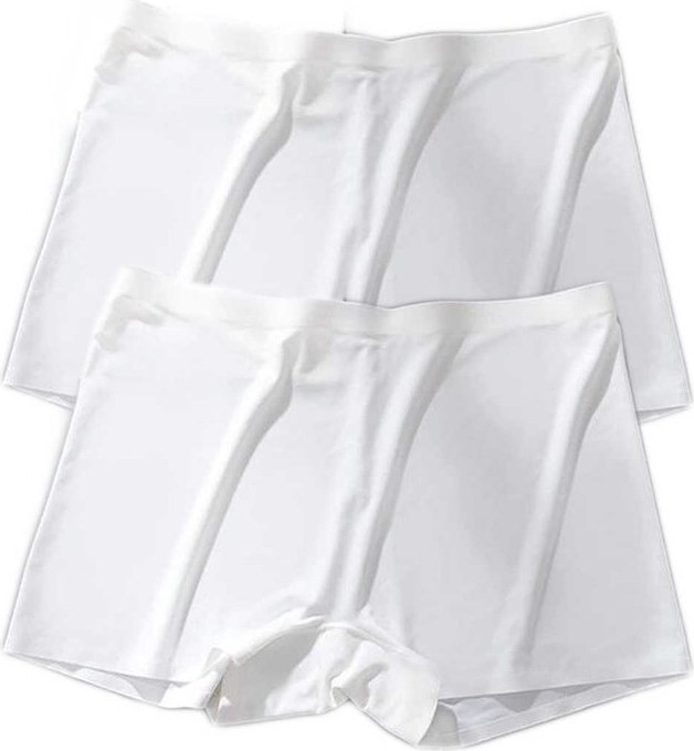 Sungur's Store 2 Adet Kadın Dikişsiz Görünmez Iz Yapmaz Mini Şort Boxer Beyaz görsel 2