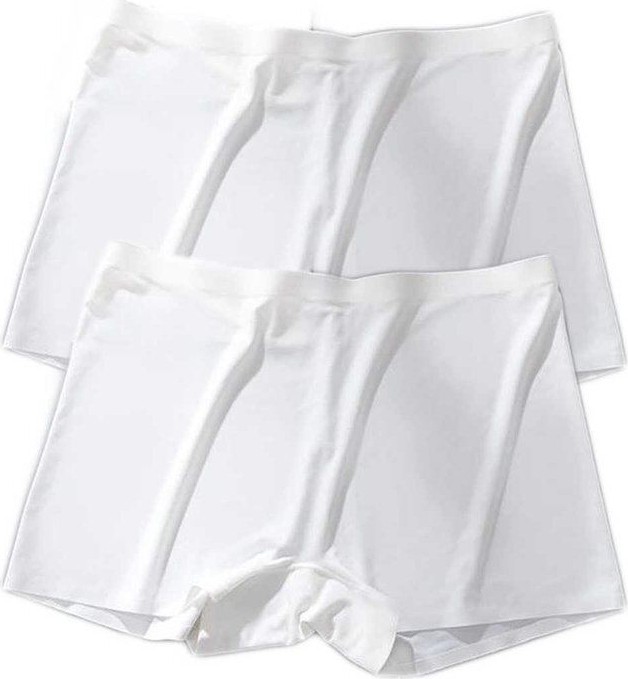 Kuzgun Ticaret 2 Adet Kadın Dikişsiz Görünmez Iz Yapmaz Mini Şort Boxer Beyaz görsel 2