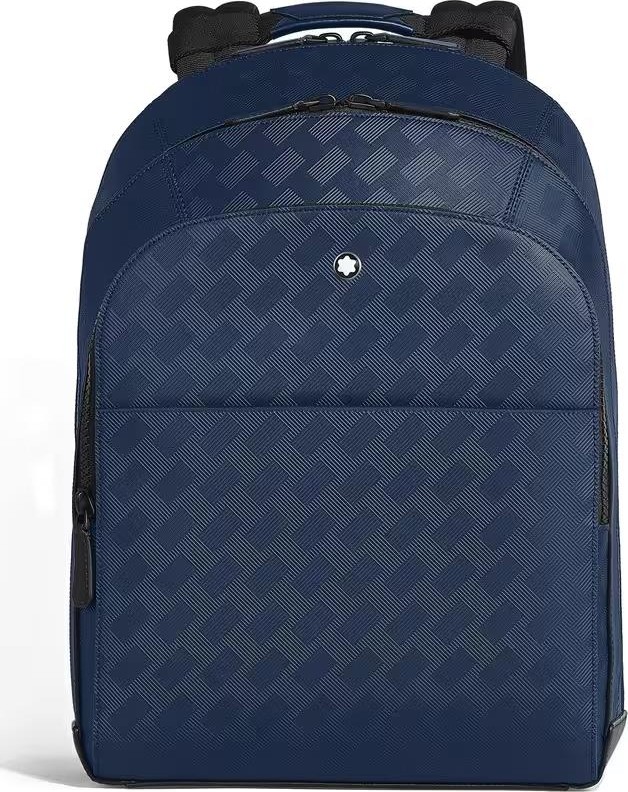 Montblanc MB221134 Mont Blanc Extreme Mavi Deri Büyük Boy 3 Bölmeli Sırt Çantası
