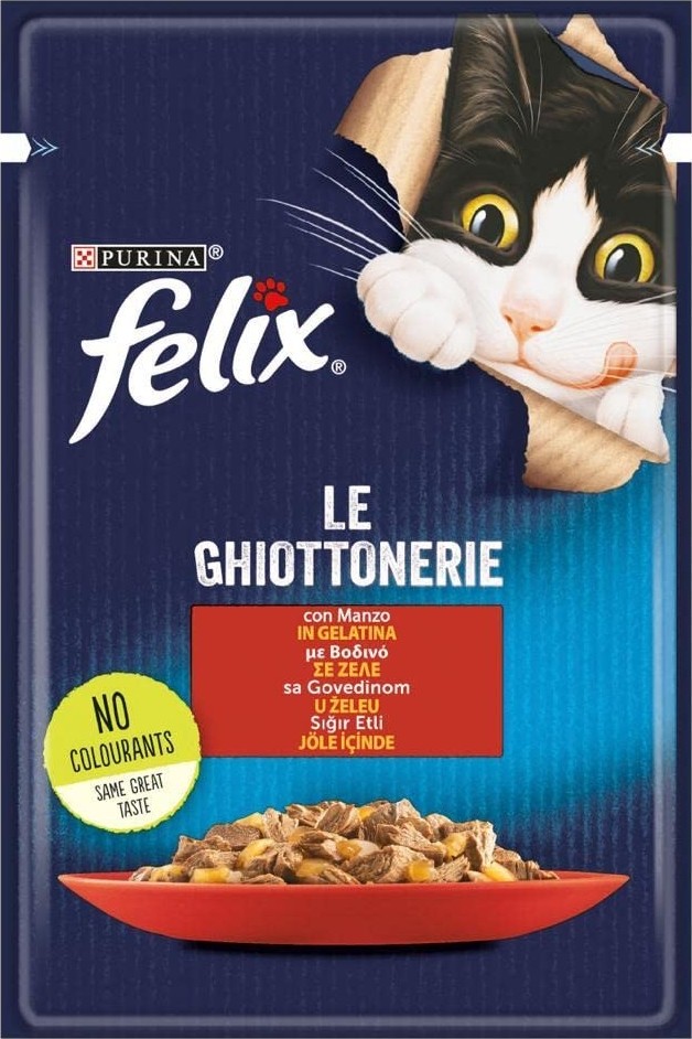 Aesco Felix Sığır Etli Kedi Yaş Mama (26 x 85 Gr)