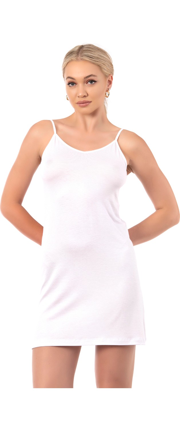 Özkan Underwear Özkan 27190 Kadın Viskon Esnek Rahat Ip Askılı Atlet Kombinezon Jüpon Astar görsel 5