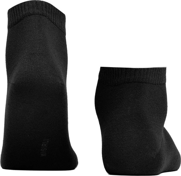 Mısırlı Unisex Bambu 5 Çift Diabetiker Lastiksiz Sneaker Çorap Siyah görsel 2