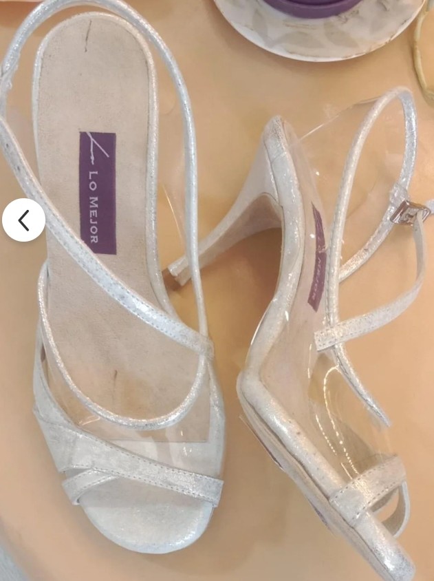 Lo Mejor Shoes Eşsiz Model Gümüş Renk 8.5 cm 13 Pont Topuk Boyu Tango Salsa Dans ve Abiye Ayakkabısı görsel 6