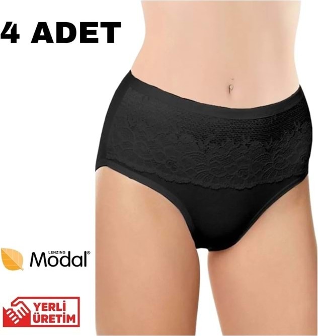 Belinay 4 Adet 0193 Yüksek Bel Toparlayıcı Kadın Külot görsel 6
