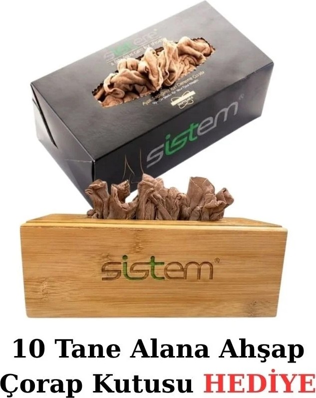 Sistem Step Tek Kulanımlık Deneme Çorabı 120 Adet-Ten Rengi görsel 4
