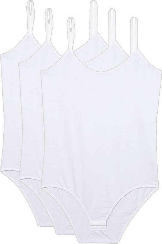 Kuzgun Ticaret 3 Adet Ip Askılı Kadın Çıtçıtlı Body Beyaz