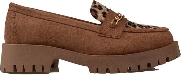 Trend Adımlar Taba Kadın Nubuk Leopar Casual Ayakkabı görsel 2