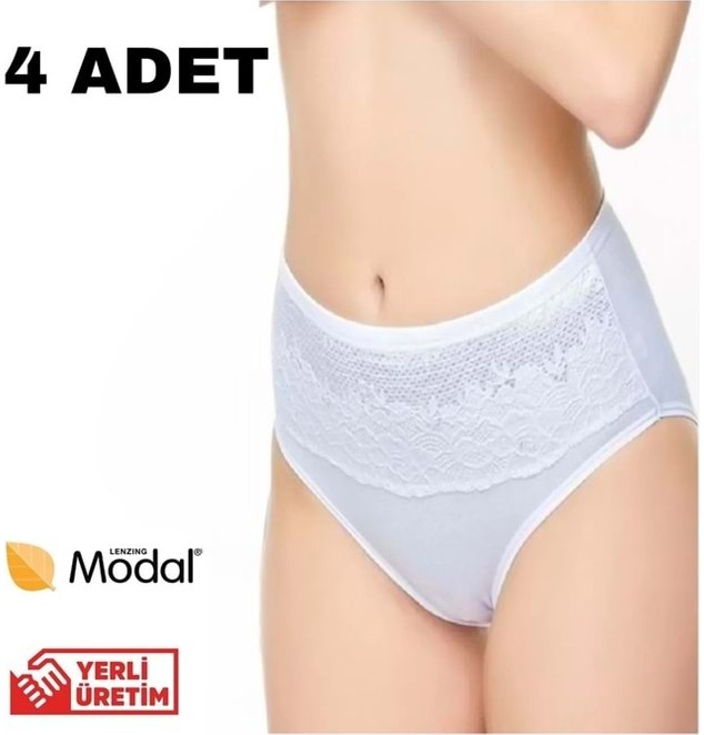 Belinay 4 Adet 0193 Yüksek Bel Toparlayıcı Kadın Külot görsel 2