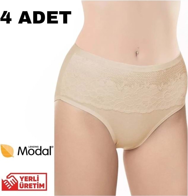 Belinay 4 Adet 0193 Yüksek Bel Toparlayıcı Kadın Külot görsel 4