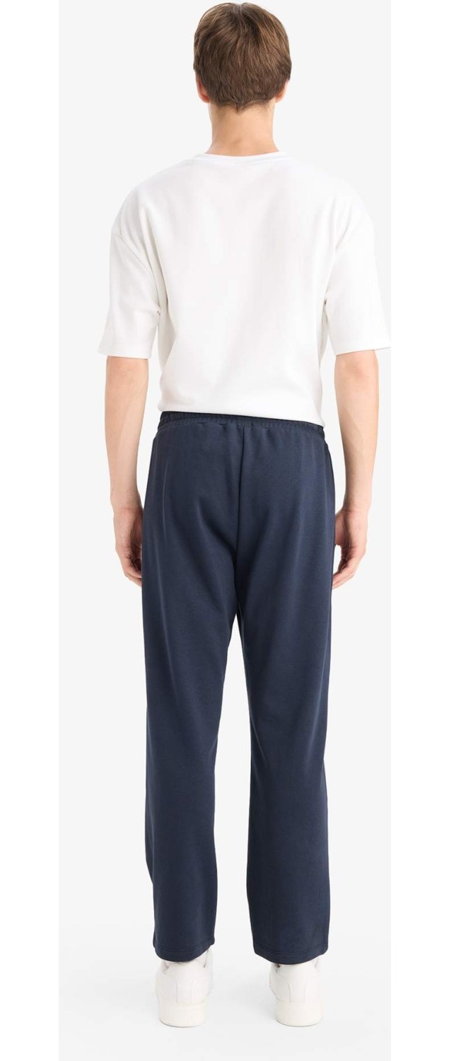 DeFacto Regular Fit Basic Düz Beli Bağcıklı Düz Paça Cepli Eşofman Altı D6762AX25AU görsel 6
