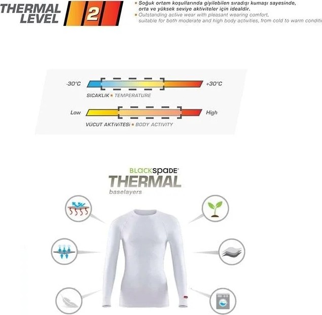 Blackspade Termal Üst Pro Içlik Antrasit - S görsel 3