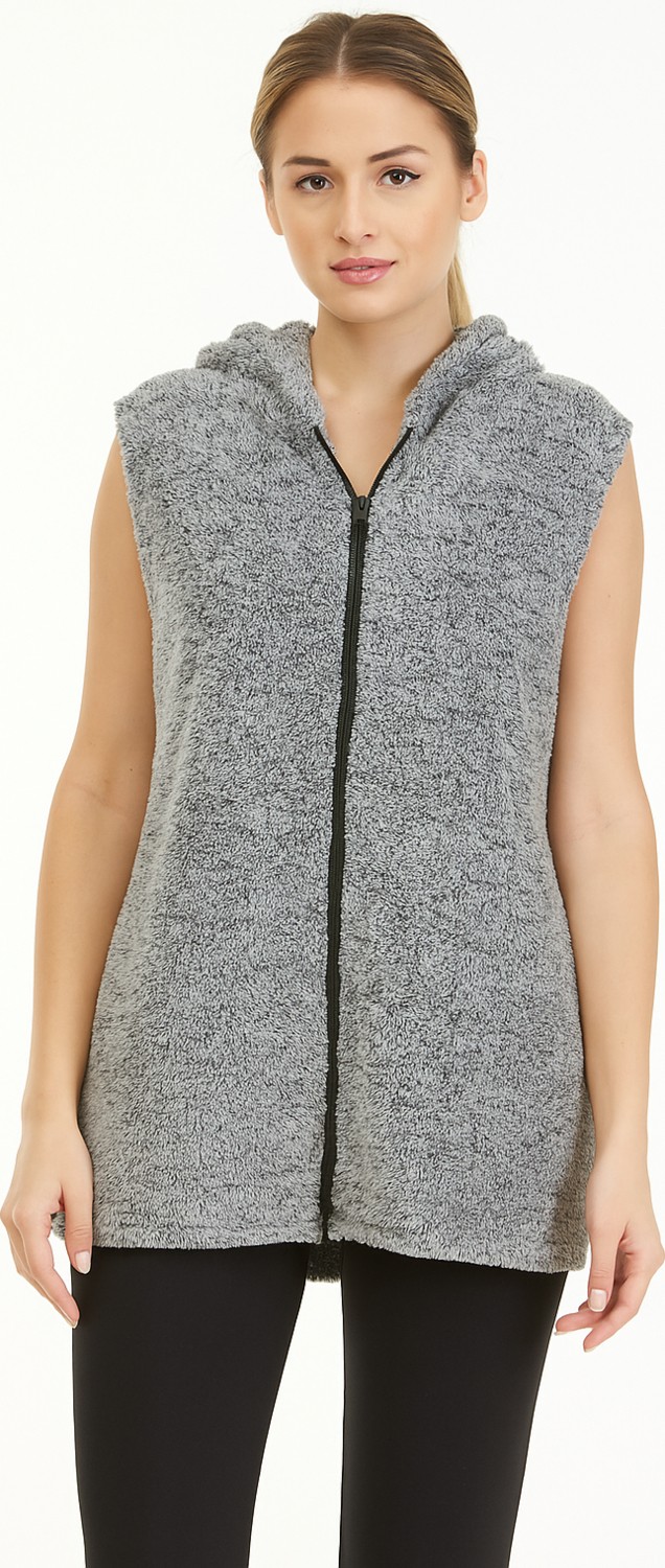 Sweet's Collection Yelek Kadın Uzun Tunik Welsoft Peluş