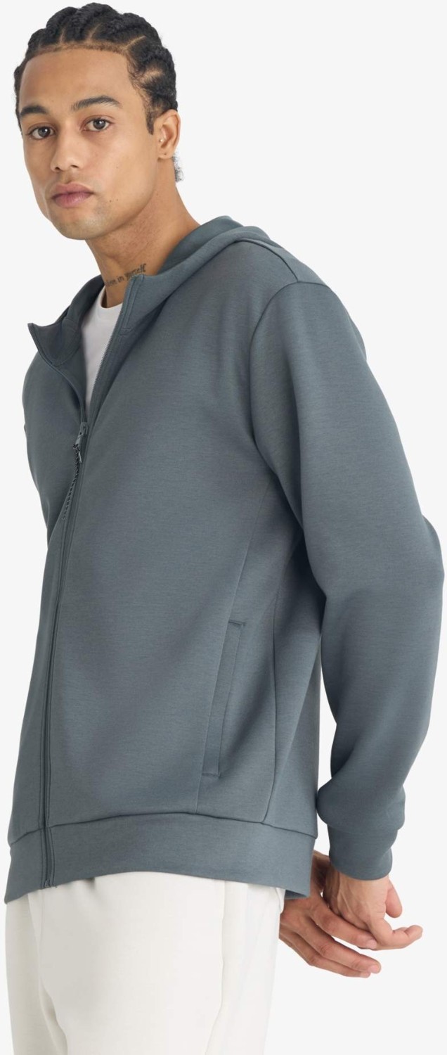 DeFacto Ultra Yumuşak Standart Fit Kapüşonlu Fermuarlı Sweatshirt F9377AX26SP görsel 3