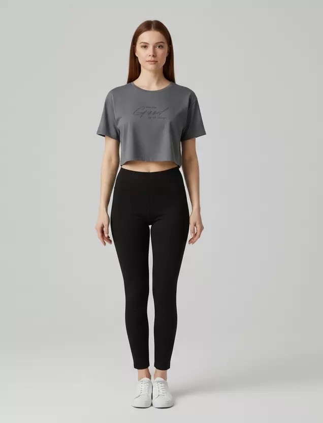 Alg Kadın Crop Tişört - Oversize Krop Tişört görsel 5