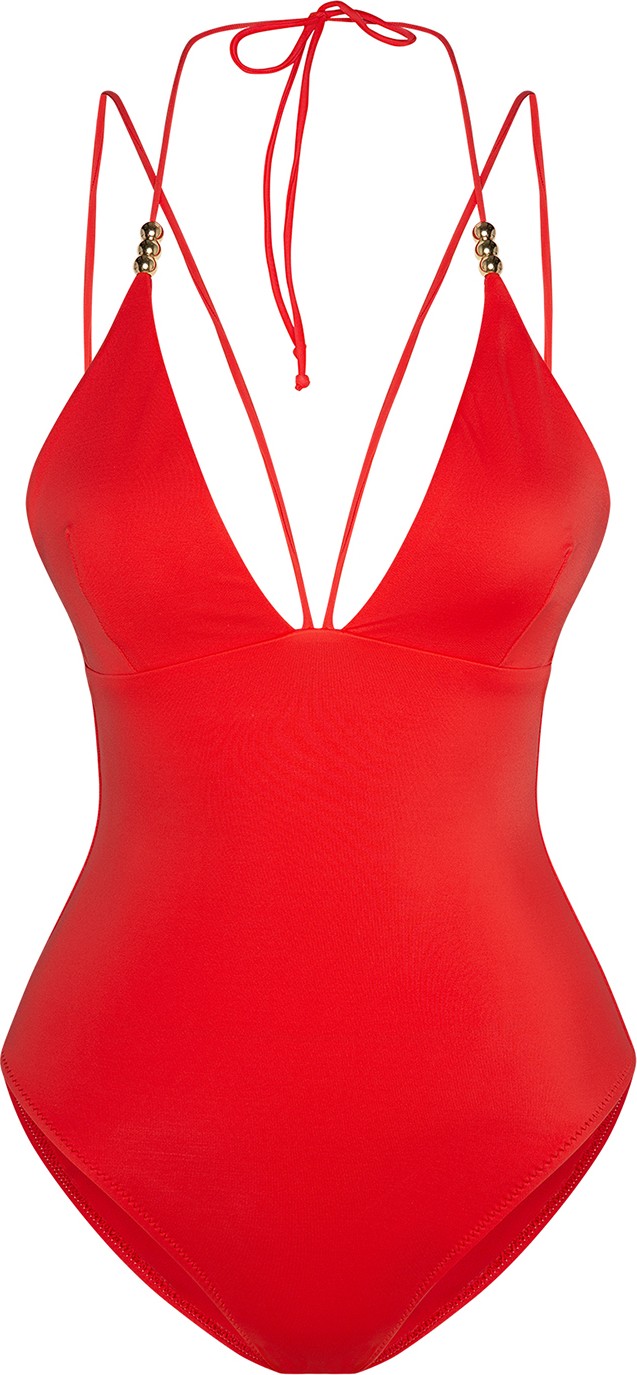 Bonesta Swimwear Crocata Gri V Yaka Üçgen Mayo