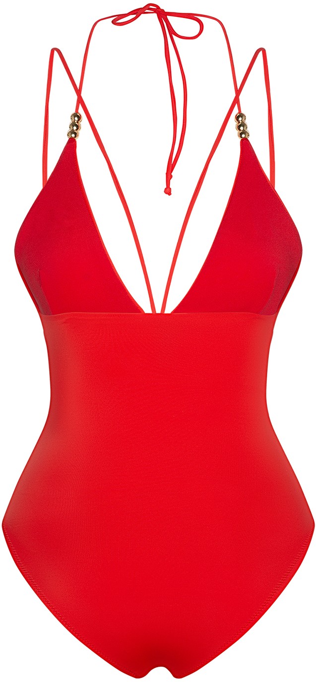 Bonesta Swimwear Crocata Gri V Yaka Üçgen Mayo görsel 2