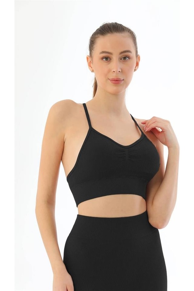 Emay Soft Seamless Ripli Tayt Yoga Takımı 3921 görsel 3