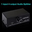 1'i 4 Çıkışlı Stereo Sinyal Kaynağı Ayırıcı Sinyal Çıkışı Rca Arayüzü (Yurt Dışından) 5