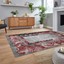 Dijital Baskılı Kaymaz Taban Yıkanabilir Klasik Desen Yolluk Salon Halısı, V-Klasik-08-Bordo, 2
