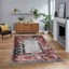 Dijital Baskılı Kaymaz Taban Yıkanabilir Klasik Desen Yolluk Salon Halısı, V-Klasik-08-Bordo, 1