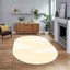Dijital Baskılı Kaymaz Taban Yıkanabilir Oval Modern Yolluk Salon Halısı, V-O-Modern-54-Krem, 1